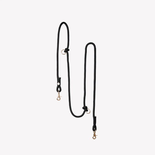 'Black' - Hands Free Braided Leash FURLOU
