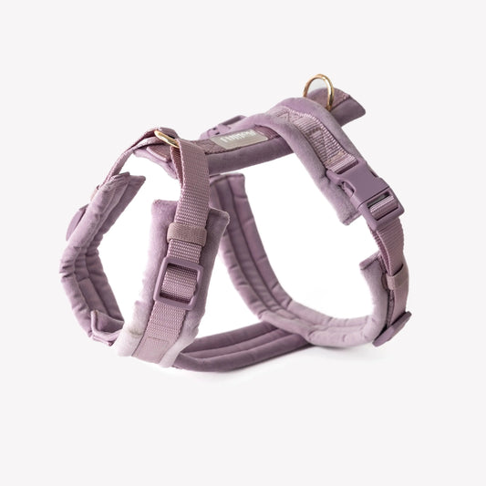 Lilac - Velvet Dog Harness FURLOU