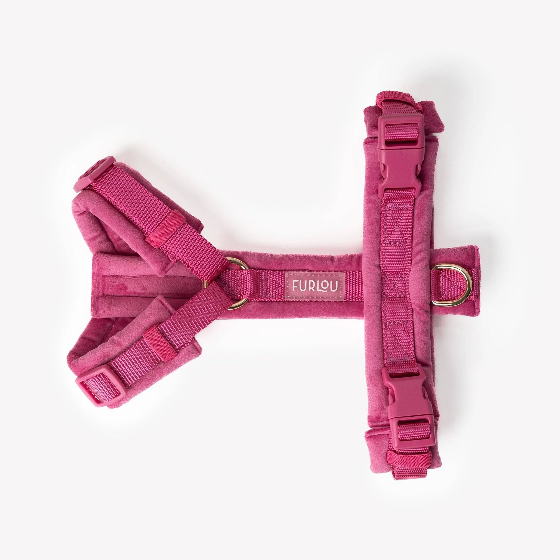 Magenta - Velvet Dog Harness FURLOU