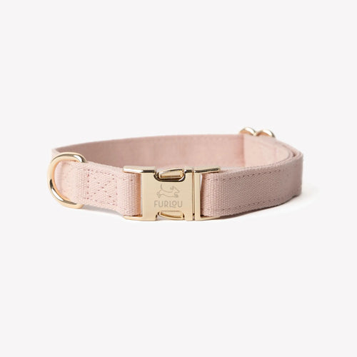 'Baby Pink' - Canvas Dog Collar FURLOU