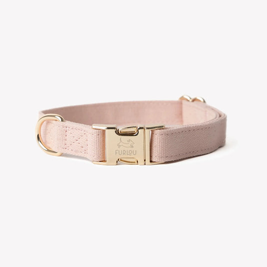 'Baby Pink' - Canvas Dog Collar FURLOU