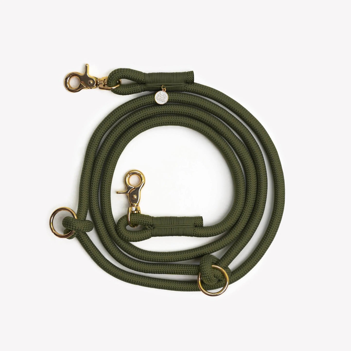 'Moss Green' - Hands Free Braided Leash FURLOU