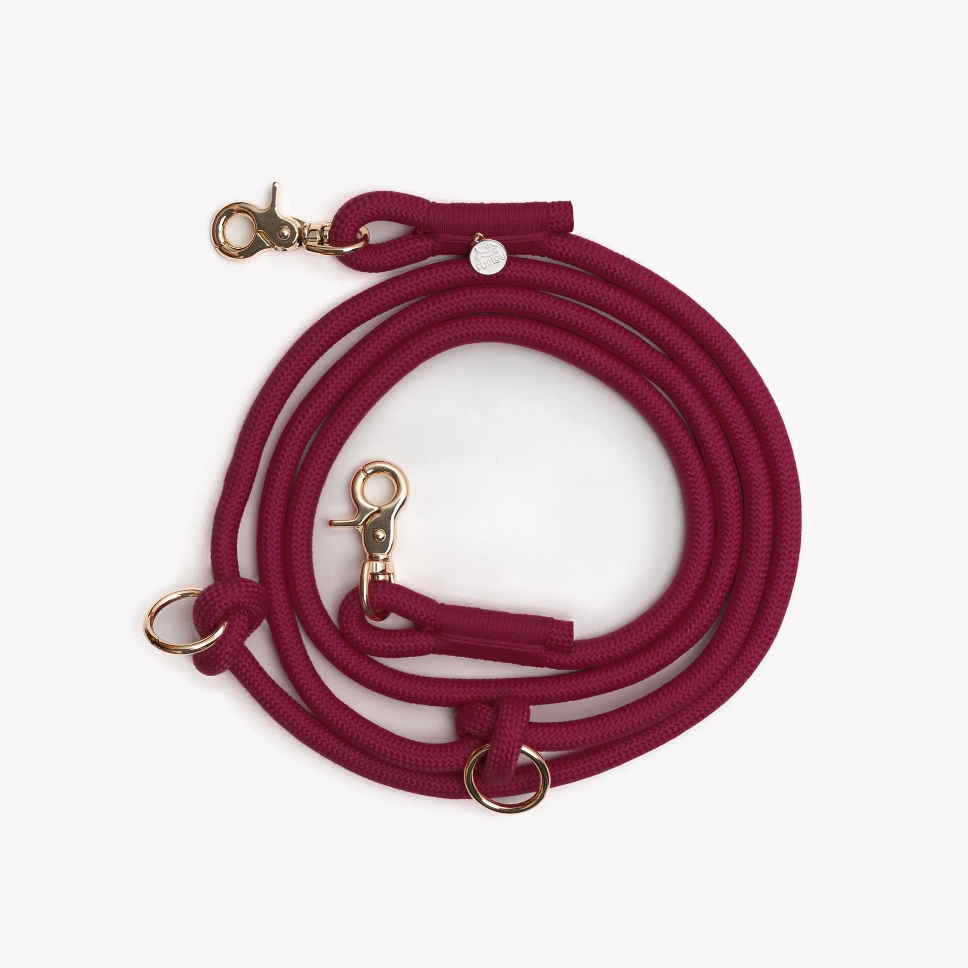 'Bordeaux' - Hands Free Braided Leash FURLOU