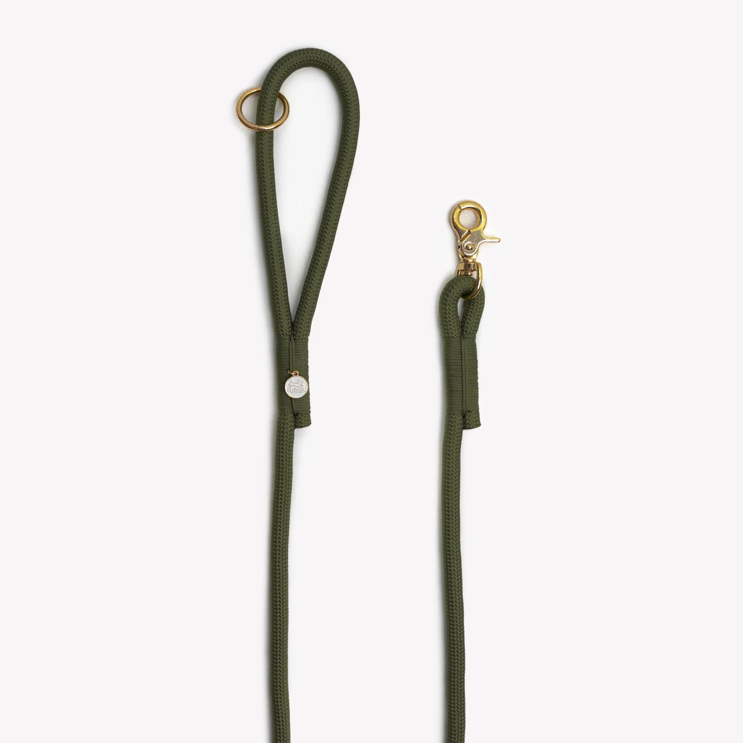 'Moss Green' - Braided Rope Leash FURLOU