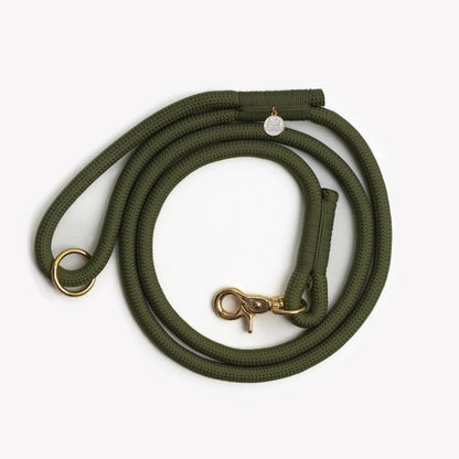 'Moss Green' - Braided Rope Leash FURLOU