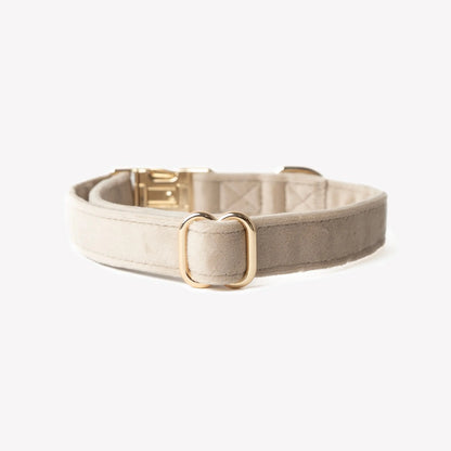 'Sand' - Velvet Dog Collar FURLOU