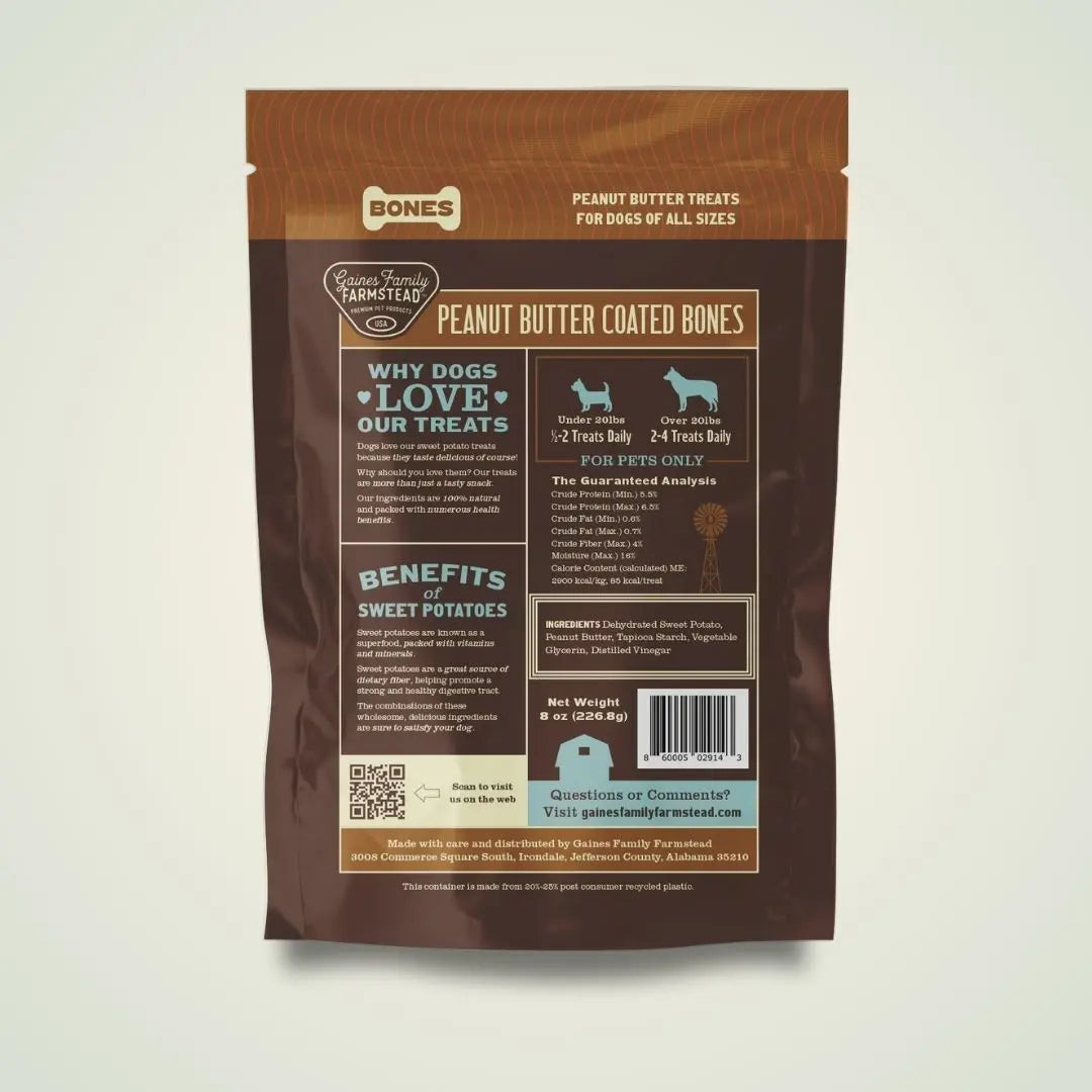 Sweet Potato Peanut Butter Bone Gaines Family Farmstead
