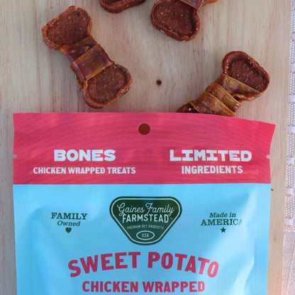 Chicken Wrapped Sweet Potato Bones Gaines Family Farmstead