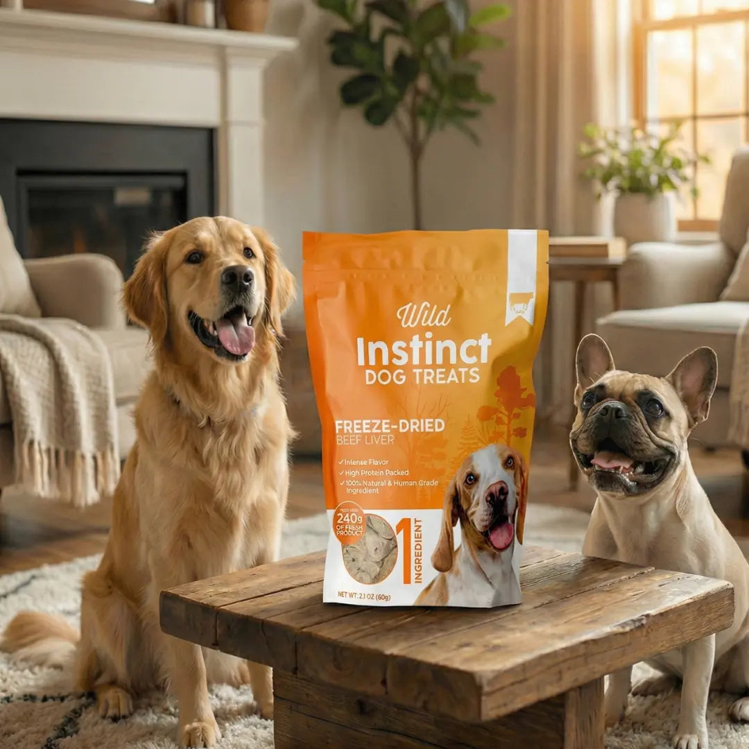 Freeze-Dried Beef Liver for Dogs - Natural Treats Wild Instinct Pet