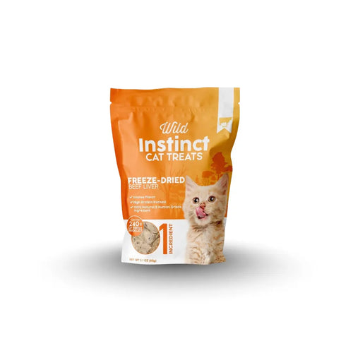 Freeze-Dried Beef Liver Cat Treats for Feline Health Wild Instinct Pet