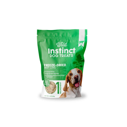 Freeze-Dried Beef Lung Dog Treats - A Crunchy Reward for Dogs Wild Instinct Pet