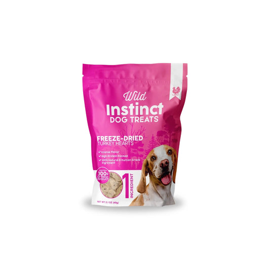 Freeze-Dried Turkey Hearts for Dogs - Healthy Treats Wild Instinct Pet