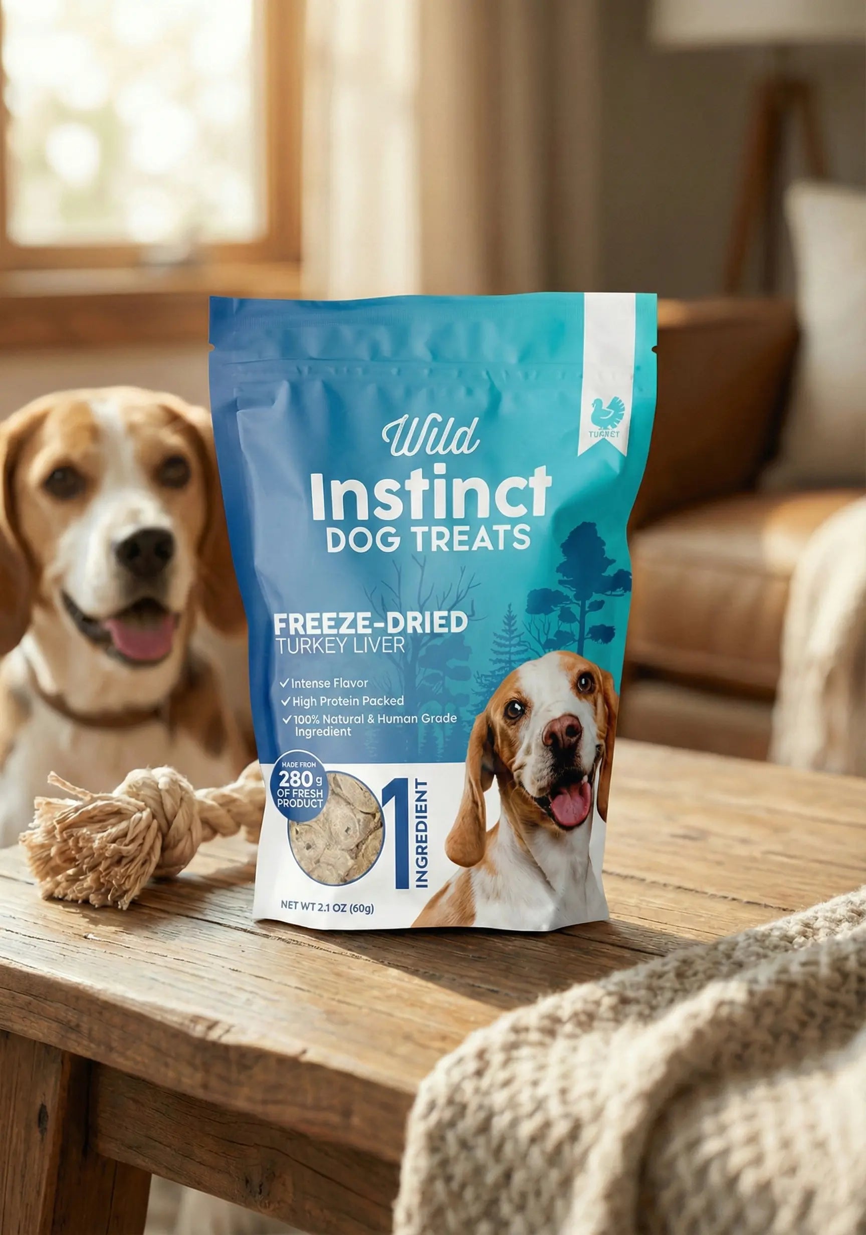 Freeze-Dried Turkey Liver Dog Treats for Dogs Wild Instinct Pet