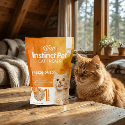 Freeze-Dried Beef Liver Cat Treats for Feline Health Wild Instinct Pet