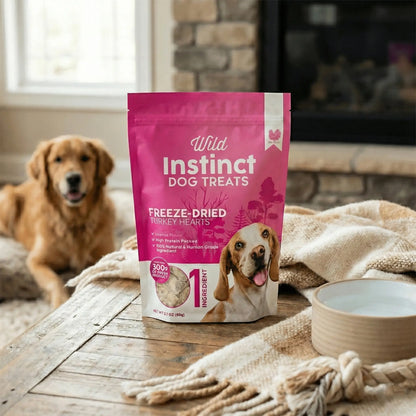 Freeze-Dried Turkey Hearts for Dogs - Healthy Treats Wild Instinct Pet