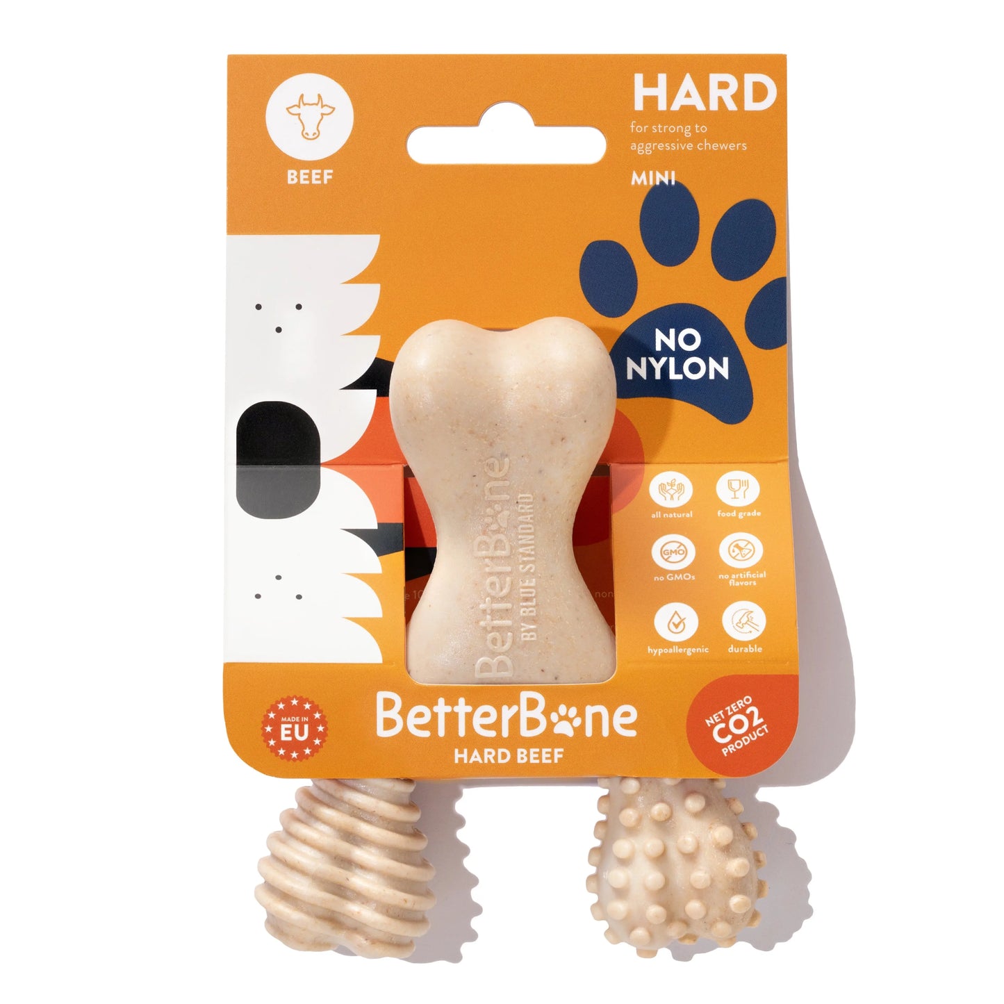 BetterBone HARD DURABLE CHEW TOY: Naturally Derived Ingredients, eco-friendly, and for the toughest chewers! BetterBone All Natural Eco-Friendly Dog Chews & Bones