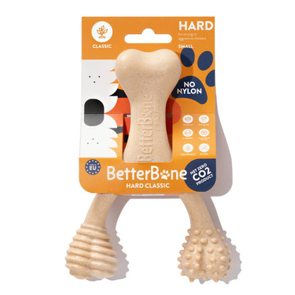 BetterBone HARD DURABLE CHEW TOY: Naturally Derived Ingredients, eco-friendly, and for the toughest chewers! BetterBone All Natural Eco-Friendly Dog Chews & Bones