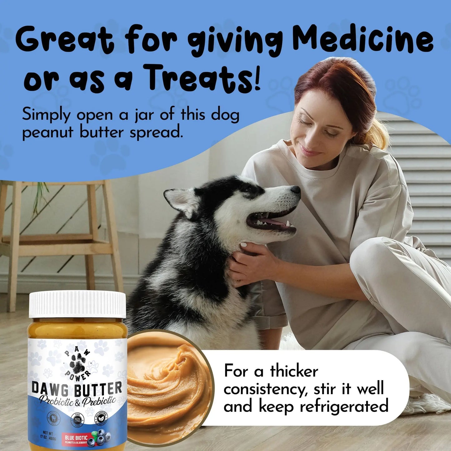 Dawg Butter Blue Biotic Paw Power Nutrition