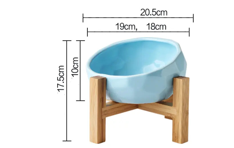 Ceramic Cat Bowl Set for Cats and Dogs, Pet Feeder PurrBurr