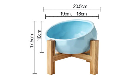 Ceramic Cat Bowl Set for Cats and Dogs, Pet Feeder PurrBurr
