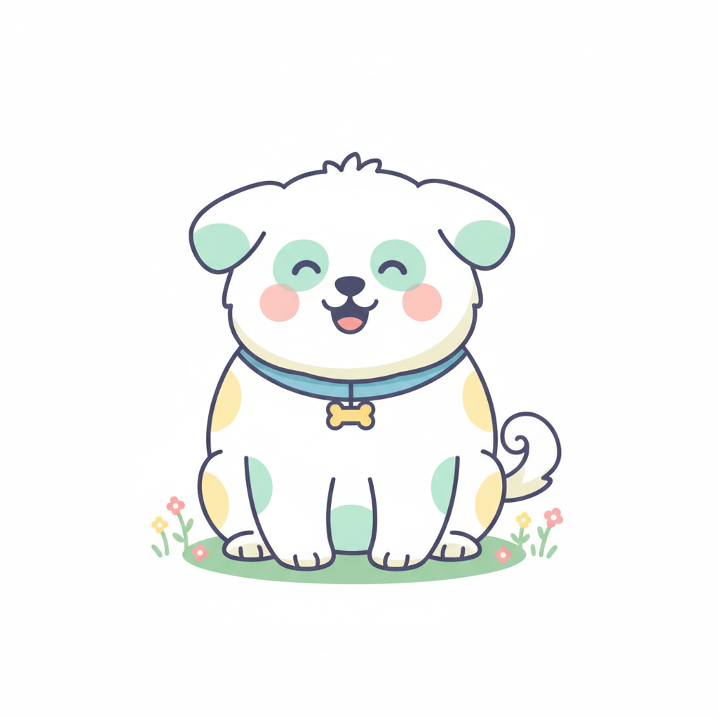 Cute cartoon dog