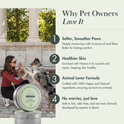 Dog Vegan Nose and Paw Balm for Healthy Paws Nina Woof
