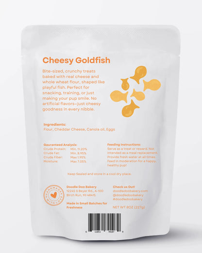 Homemade Dog Treats - Cheesy Goldfish 1/2lb 🐶 Doodle Doo Bakery