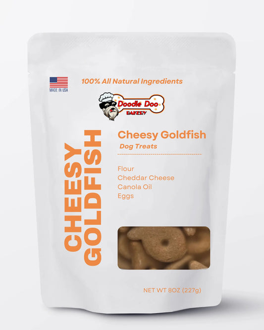 Homemade Dog Treats - Cheesy Goldfish 1/2lb 🐶 Doodle Doo Bakery