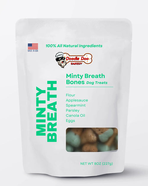 🍃Homemade Dog Treats - Minty Breath Blend Dog Snacks 1/2lb. Doodle Doo Bakery