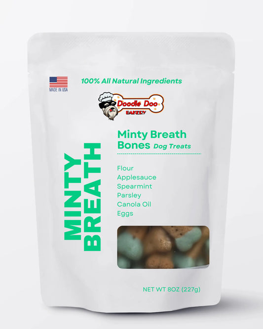 🍃Homemade Dog Treats - Minty Breath Blend Dog Snacks 1/2lb. Doodle Doo Bakery