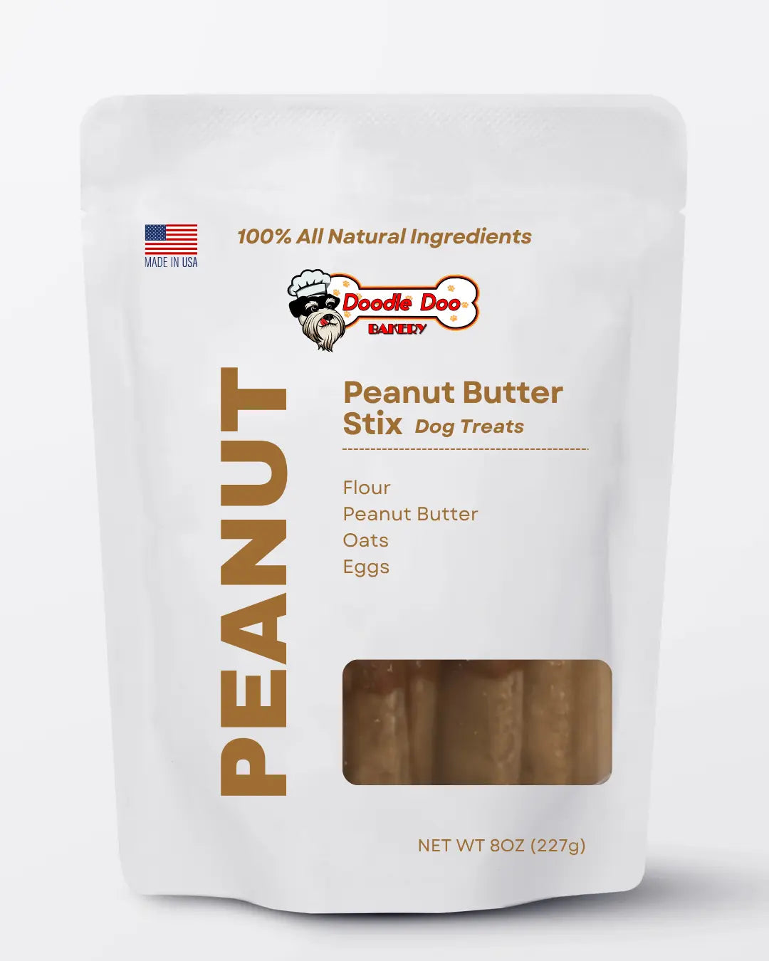 🥜 Homemade Dog Treats - Peanut Butter Stix Treat 1/2lb Doodle Doo Bakery
