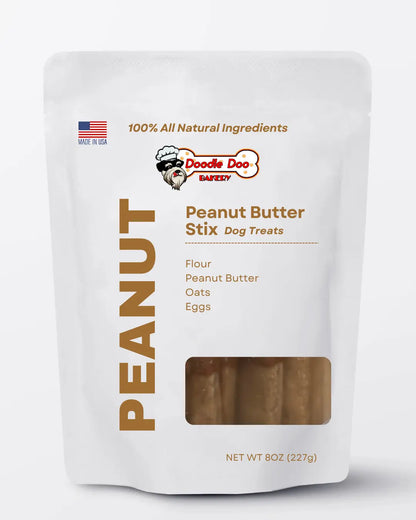 🥜 Homemade Dog Treats - Peanut Butter Stix Treat 1/2lb Doodle Doo Bakery