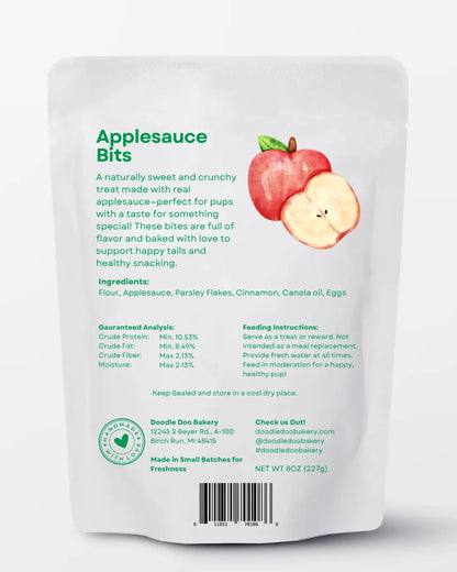 Homemade Dog Treats -🍏 Apple Bits Dog Biscuits 1/2 lb. Doodle Doo Bakery