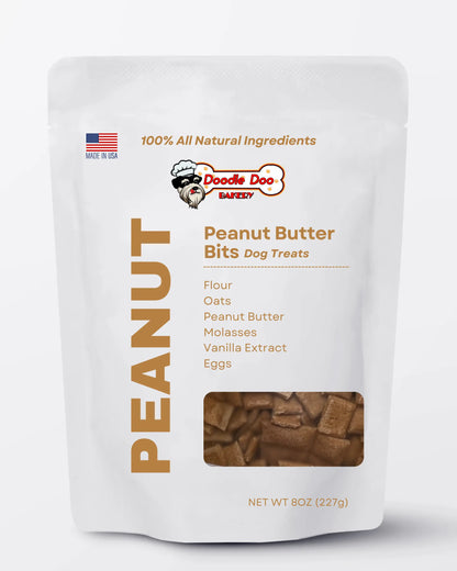 Homemade Dog Treats - 🥜 Peanut Butter Bits Dog Biscuits 1/2lb Doodle Doo Bakery
