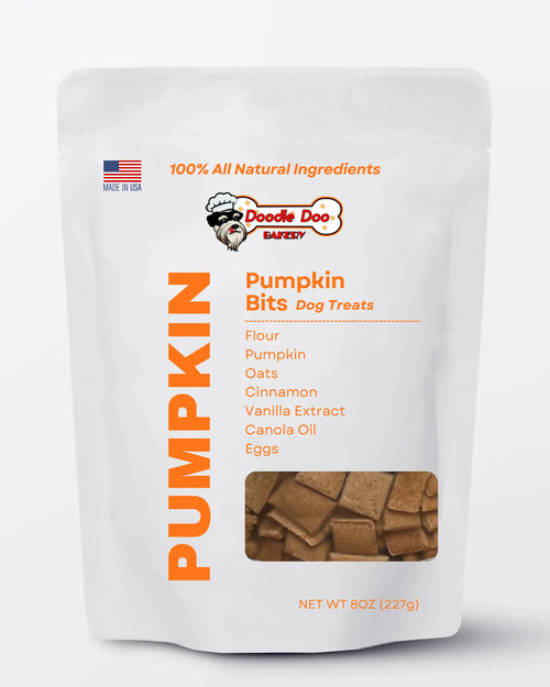Homemade Dog Treats - 🎃 Pumpkin Bits Dog Biscuits 1/2lb Doodle Doo Bakery