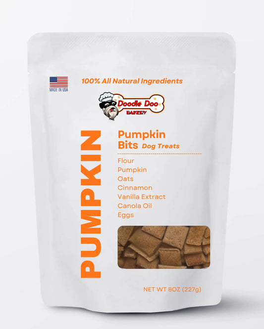 Homemade Dog Treats - 🎃 Pumpkin Bits Dog Biscuits 1/2lb Doodle Doo Bakery