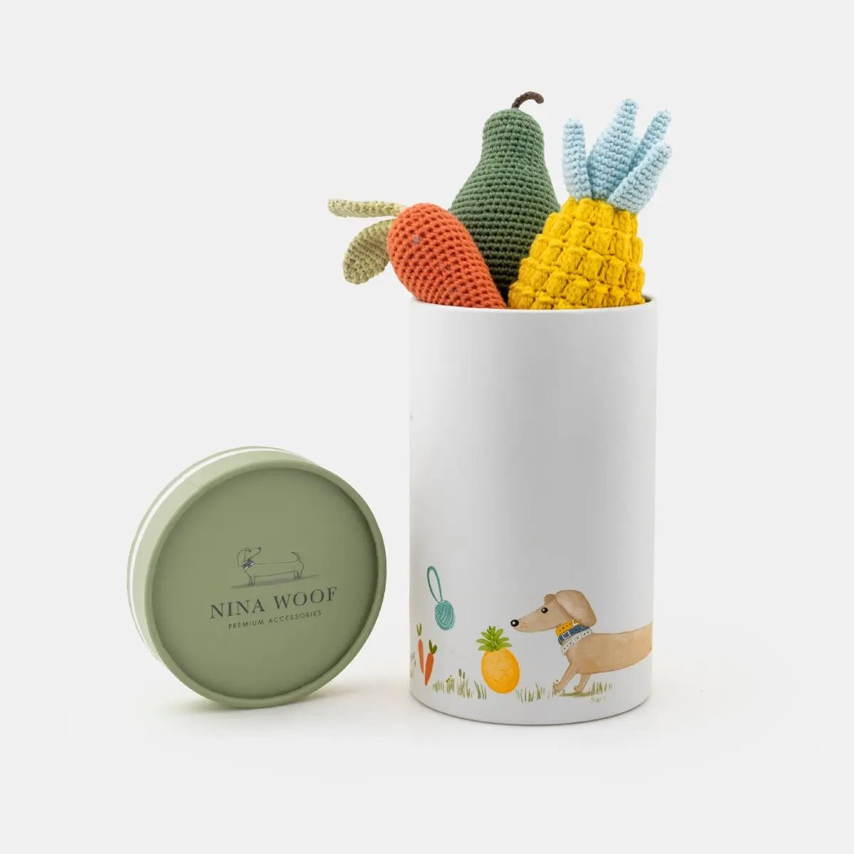 Organic Veggie Toys Bundle with Fun Shapes Nina Woof