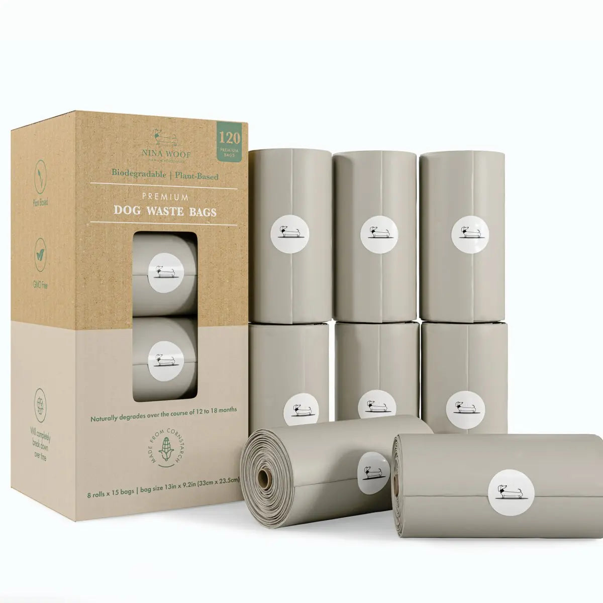 Waste Bags - Biodegradable and Compostable Nina Woof