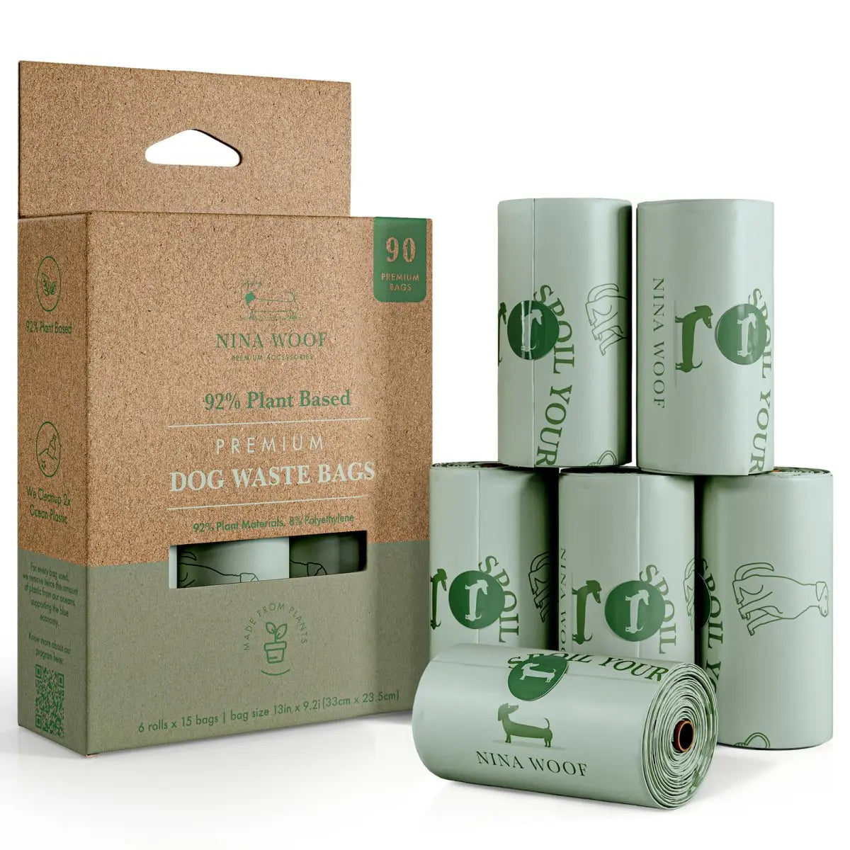 Waste Bags - Plant Based Nina Woof